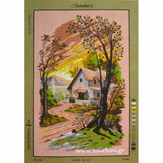 Κέντημα Σπίτι Στην Εξοχή 10543