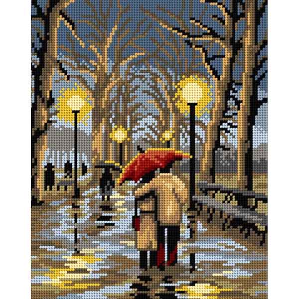 Κέντημα Περπατώντας Στην Βροχή 3357 Κέντημα Περπατώντας Στην Βροχή 3357