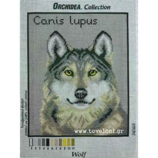Κέντημα Γκρι Λύκος 3456