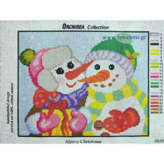 Κέντημα Χιονάνθρωποι 3511